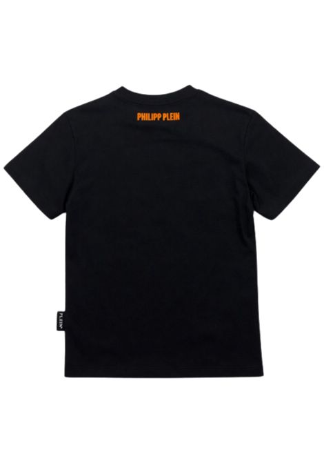 T-shirt bambino nera in cotone Philipp Plein | BTH015NERO